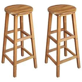 vidaXL Bar Stoolar 2 pcs solid acacia wood 44129