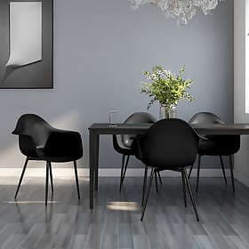 vidaXL Matstolar 4 st svart PP 338077