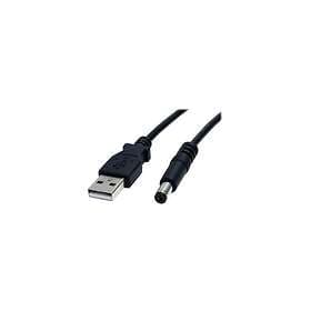 Barrel StarTech.com 2m USB to Type M Cable USB to 5.5mm 5V DC Cable USB to Jack