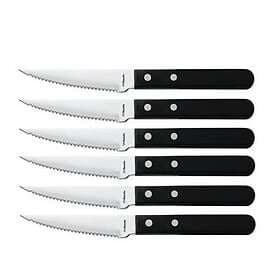 Amefa Barbecue Steak Pizza Knife Svart, 6-pack