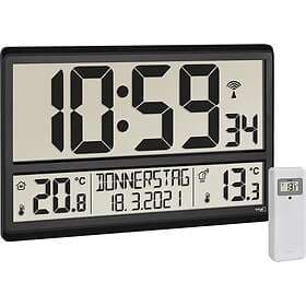 Tfa Dostmann 60.4521.01 DCF Wall Clock 360 mm x 28 235 Black Large Display