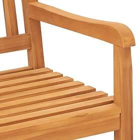 vidaXL Trädgårdsbench 3-sits med bord 150 cm massiv teak 316631
