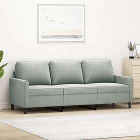 vidaXL 3-seater sofa light grey velvet