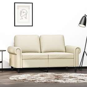 vidaXL 2-seatersoffa gräddvit 120 cm konstleather 359500