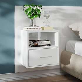 vidaXL Nightstand White High Gloss 811019