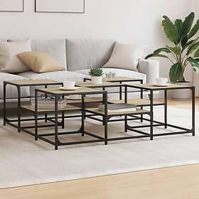 vidaXL Soffbord sonoma-ek 121x121x40 cm konstruerat trä 839069