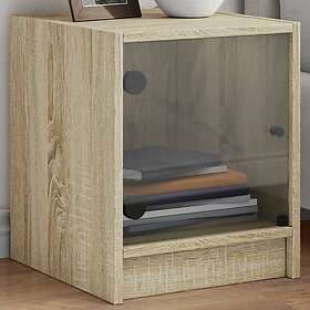 vidaXL Sängskåp med glasdörrar 2 st sonoma-ek 35x37x42 cm 836348