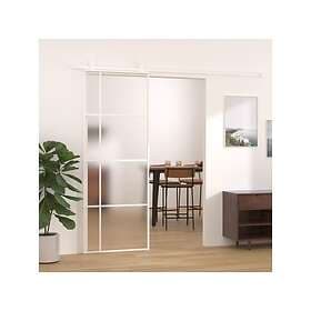 vidaXL Sliding Door frostat ESG-glass och aluminium 76x205 cm vit 151681