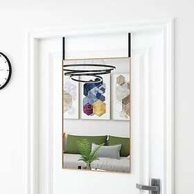 vidaXL Dörrspegel guld 50x80 cm glas och aluminium 327419