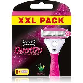 Wilkinson Sword Quattro for Women Aloe & Vit. E Reservhuvuden 6 st.