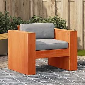 vidaXL Garden armchair waxed brown solid pine 844623