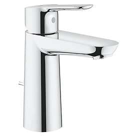 Grohe Bau Edge servantbatteri Med kaldstart og bunnventil, Krom 23759000