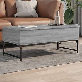 vidaXL Soffbord grå sonoma 100x50x40 cm konstruerat trä och metall 845379