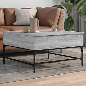 vidaXL Soffbord grå sonoma 80x80x45 cm konstruerat trä och metall 845404