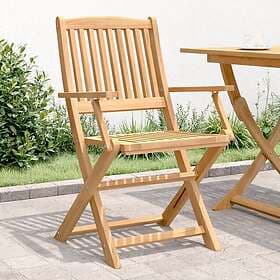 vidaXL Hopfällbara trädgårdsstolar 2 st 58x54,5x90 cm massiv akacia 365741