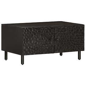 vidaXL Soffbord svart 80x50x40 cm massivt mangoträ 356824