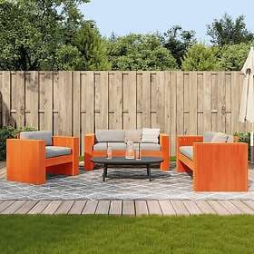 vidaXL Lounge Set 2 Pieces Solid Pine Wax Brown 3216897
