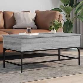 vidaXL Soffbord grå sonoma 100x50x45 cm konstruerat trä och metall 845399