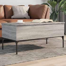 vidaXL Soffbord grå sonoma 100x50x45 cm konstruerat trä och metall 845414