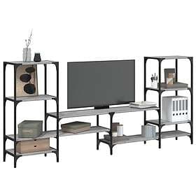 vidaXL Tv-bänk grå sonoma 206,5x28,5x95 cm konstruerat trä 842484