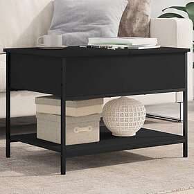 vidaXL Soffbord svart 70x50x50 cm konstruerat trä och metall 845341