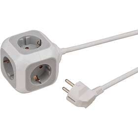 Brennenstuhl Kontaktkub 4-Way White, Grey
