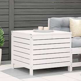 vidaXL Trädgårdspall vit 62x63,5x53,5 cm massiv furu 844904