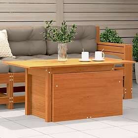 vidaXL Trädgårdsbord vaxbrun 100x50x75 cm massiv furu 844910