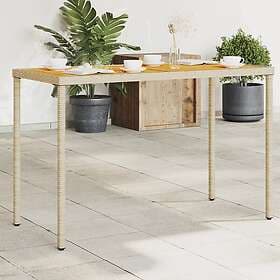 vidaXL Garden Table with acacia wood beige 115x54x74 cm polyrattan 365078