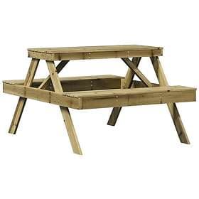 vidaXL Picknickbord 105x134x75 cm impregnerad furu 832571