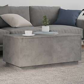 vidaXL Soffbord med LED betonggrå 90x50x40 cm 839878