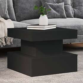 vidaXL Soffbord med LED svart 50x50x40 cm 839841