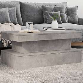 vidaXL Soffbord med LED betonggrå 90x50x40 cm 839850