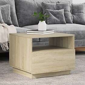 vidaXL Soffbord med LED sonoma-ek 50x49x40 cm 839828