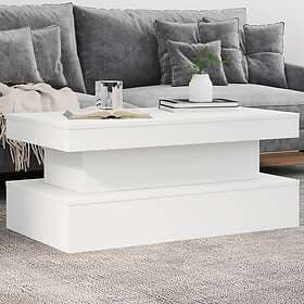 vidaXL Soffbord med LED vit 90x50x40 cm 839847