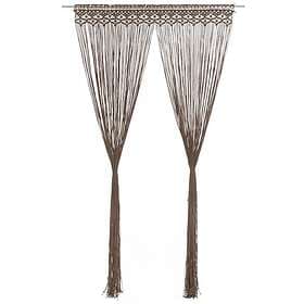 vidaXL Gardin makramé taupe 140x240 cm bomull 323981