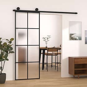 vidaXL Sliding Door with hardware set ESG glass and aluminum 76x205 cm