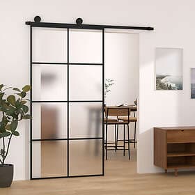 vidaXL Sliding Door with hardware ESG Glass and Aluminium 102.5x205 cm