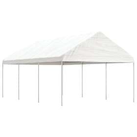 vidaXL Paviljong med tak vit 6,69x4,08x3,22 m polyeten 3155511