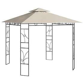 vidaXL Paviljong 3x3x2,7 m gräddvit 160g/m² 313912