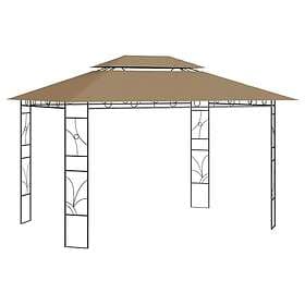 vidaXL Paviljong 4x3x2,7 m taupe 160g/m² 313916