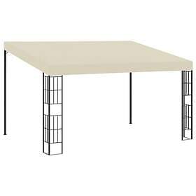 vidaXL Väggmonterad paviljong 3x4 m gräddvit tyg 47988