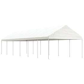 vidaXL Paviljong med tak vit 13,38x4,08x3,22 m polyeten 3155514