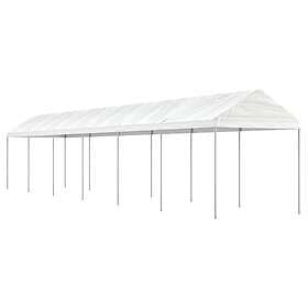 vidaXL Paviljong med tak vit 13,38x2,28x2,69 m polyeten 3155506