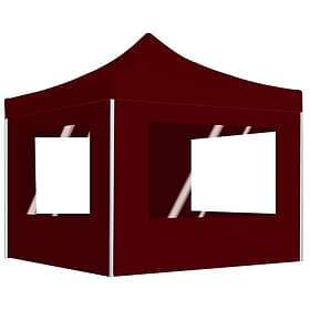 vidaXL Party Tent 3x3m Burgundy Aluminum with Walls