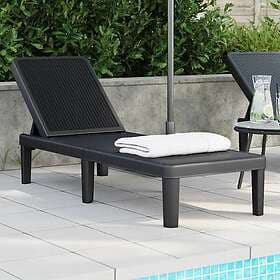 vidaXL Sunbed textilene and steel