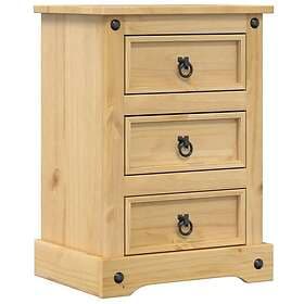vidaXL Sängbord Corona 45x35x64 cm massiv furu 4005656