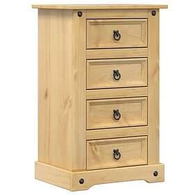 vidaXL Nightstand Corona 53x39x84cm Solid Pine 4005660