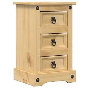 vidaXL Bedside Table Corona 35x32.5x58cm Solid Pine 4005653