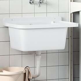 vidaXL Wall-mounted Washbasin White 60x40x28 cm Resin